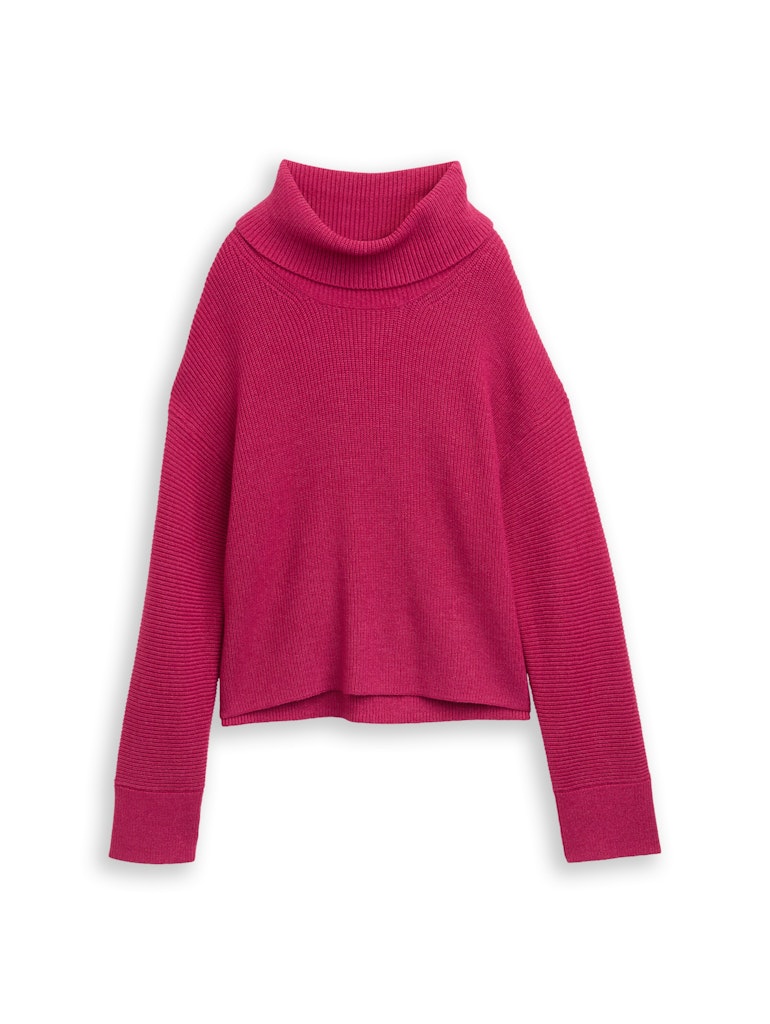 Tom Tailor Damen Pullover Dark Pink Melan