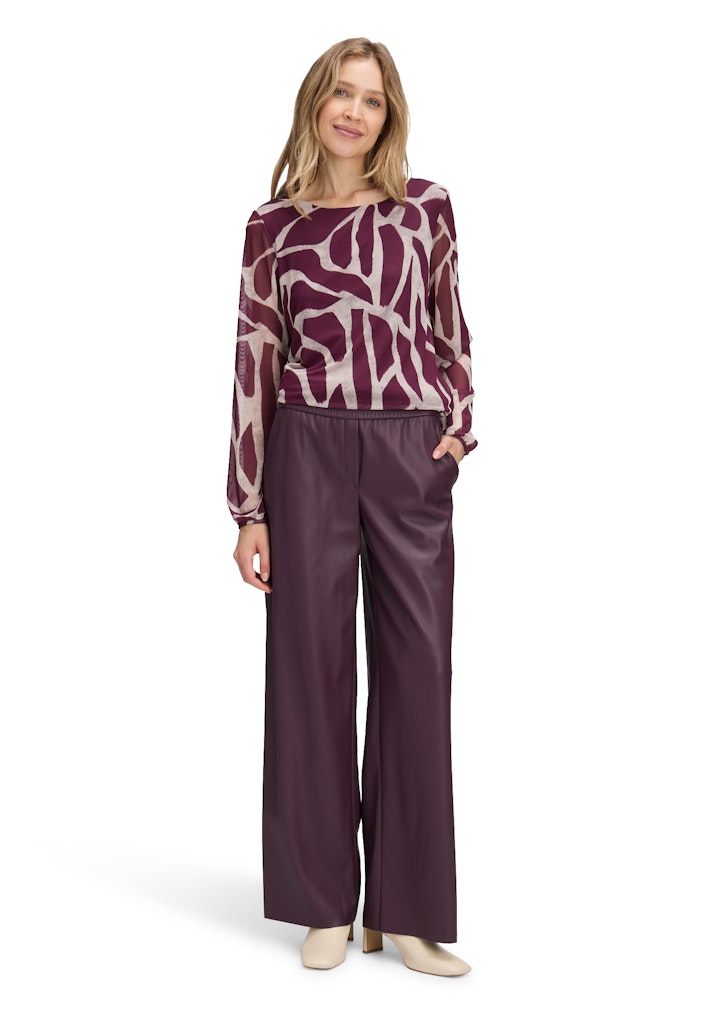 Betty & Co Damen T-Shirts Dark Red/Nature