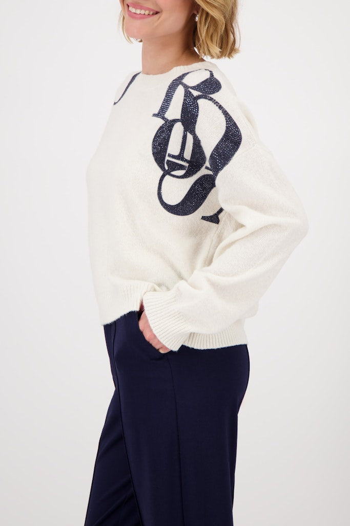 Monari Damen Pullover  Off-White