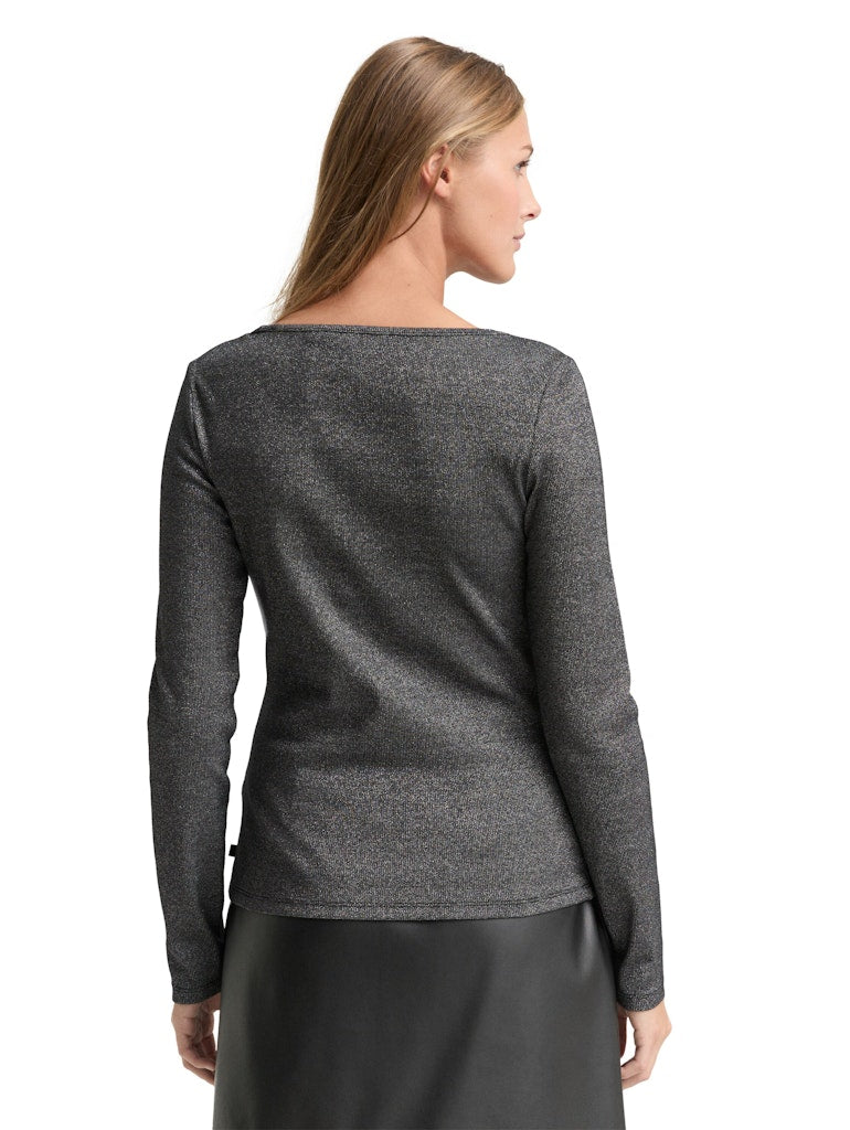 Tom Tailor denim Damen T-Shirts Black Glitter