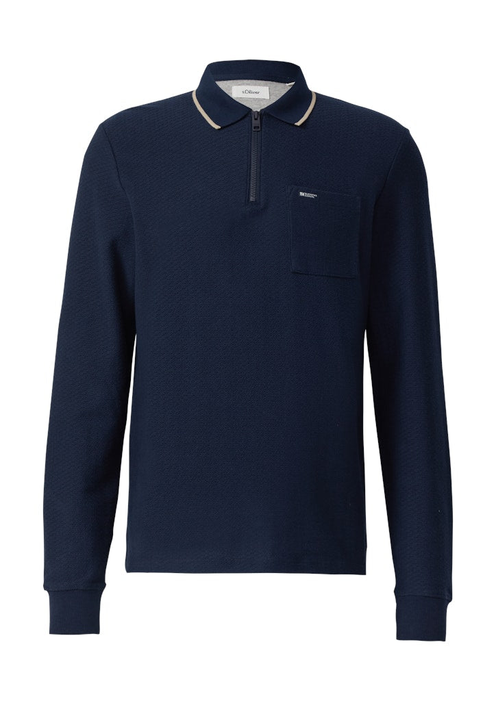 S. Oliver red Herren Polo-Shirts Blue