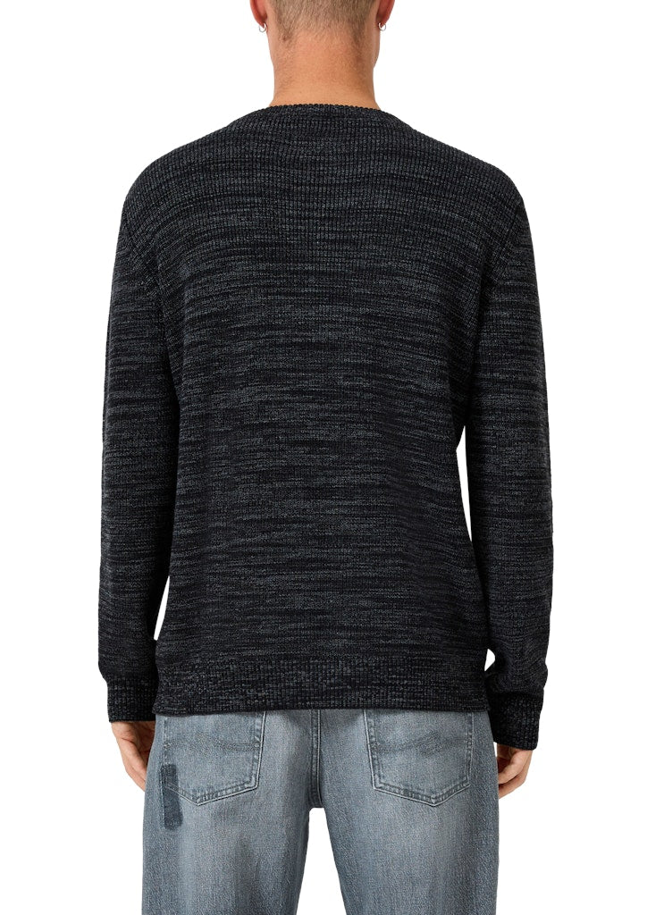 QS by S.Oliver Herren Pullover Grey/Black