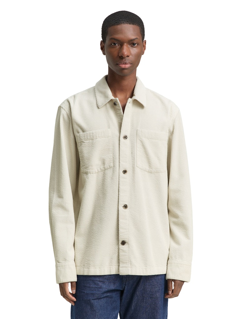 Tom Tailor denim Herren Hemden lang Greyish White