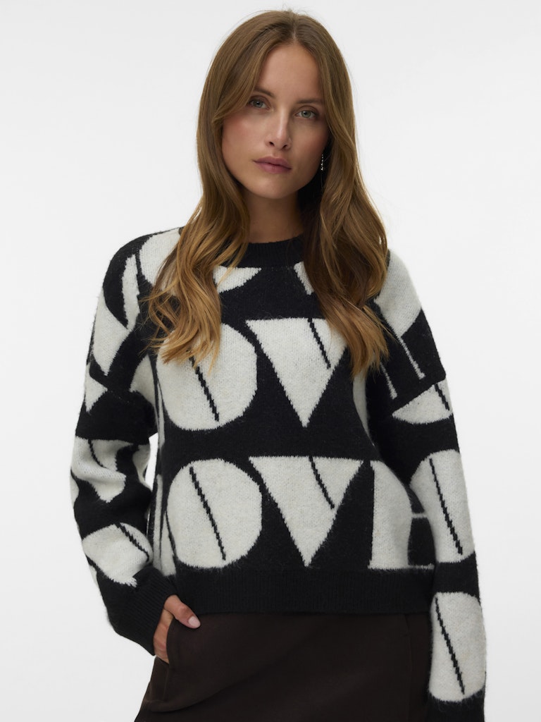 Vero Moda Damen Pullover Black/W. Birch