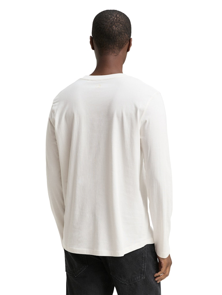 Tom Tailor denim Herren T-Shirts lang Wool White