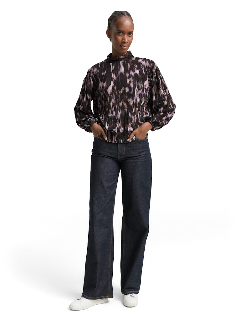 Tom Tailor denim Damen T-Shirts Black Brown Abs