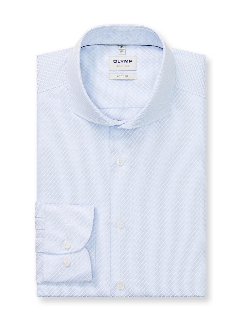 Olymp Herren Hemden lang Bleu