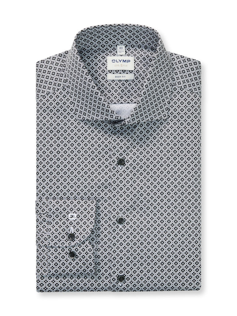 Olymp Herren Hemden lang  Schwarz