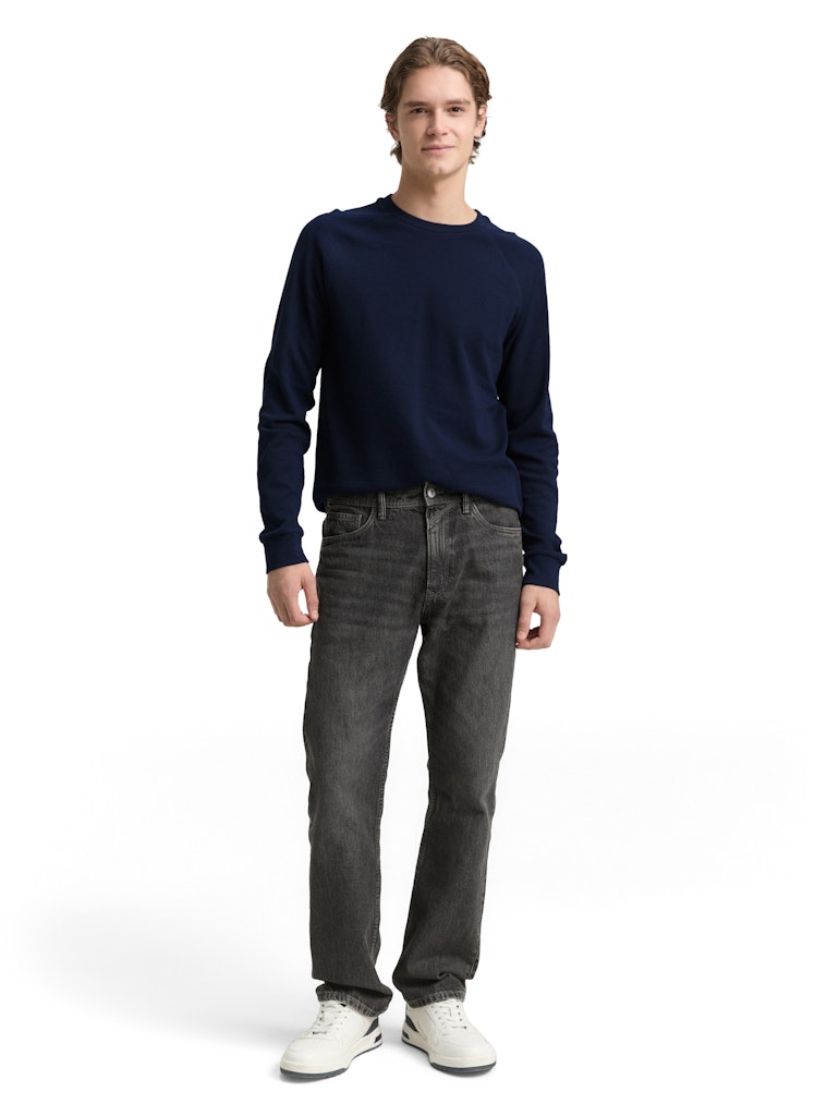 Tom Tailor denim Herren T-Shirts lang Sky Captain Blu