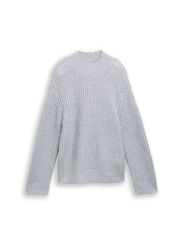 Tom Tailor denim Damen Pullover Cement Grey Mã©
