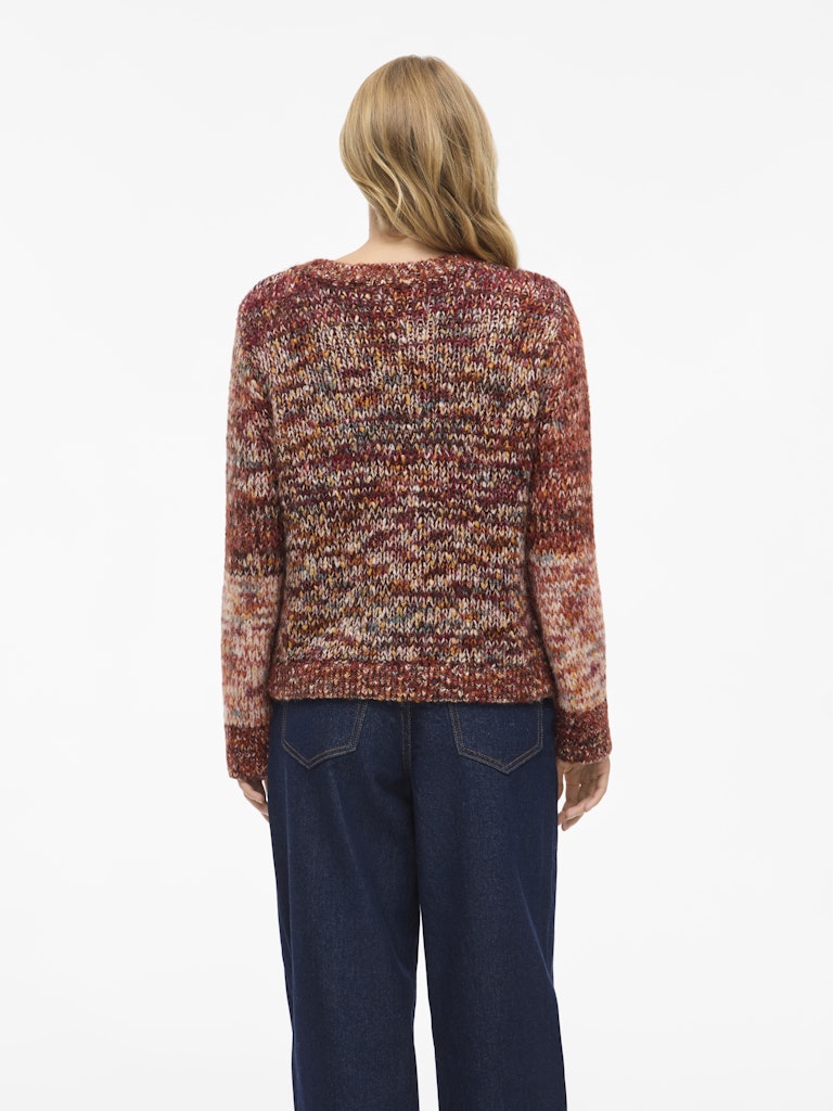 Vila Damen Pullover Fig/Multi Color