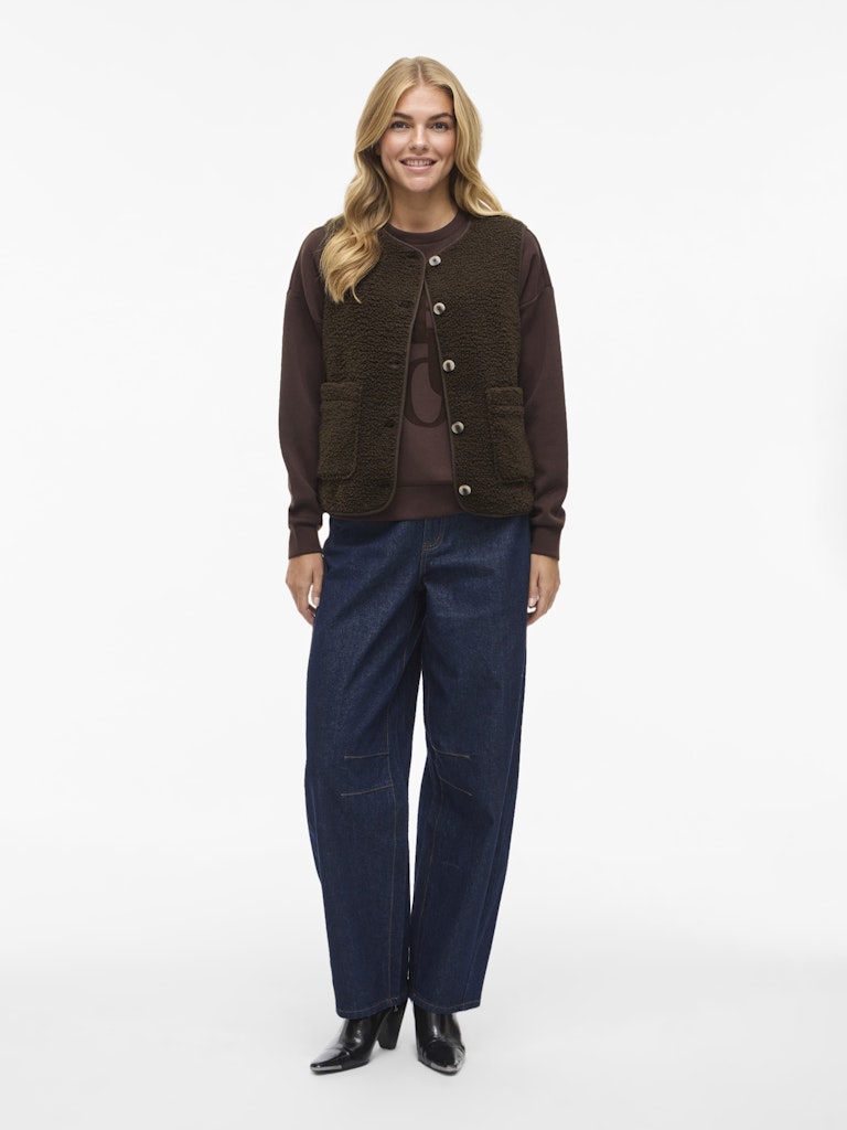 Vila Damen Outdoorwesten Coffee Bean