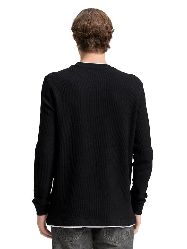 Tom Tailor denim Herren T-Shirts lang Black