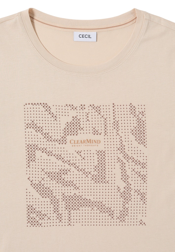 Cecil Damen T-Shirts  Oat Milk
