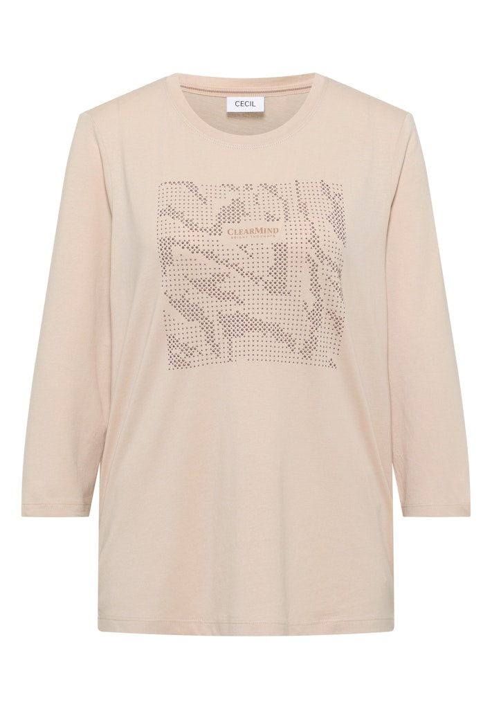 Cecil Damen T-Shirts  Oat Milk