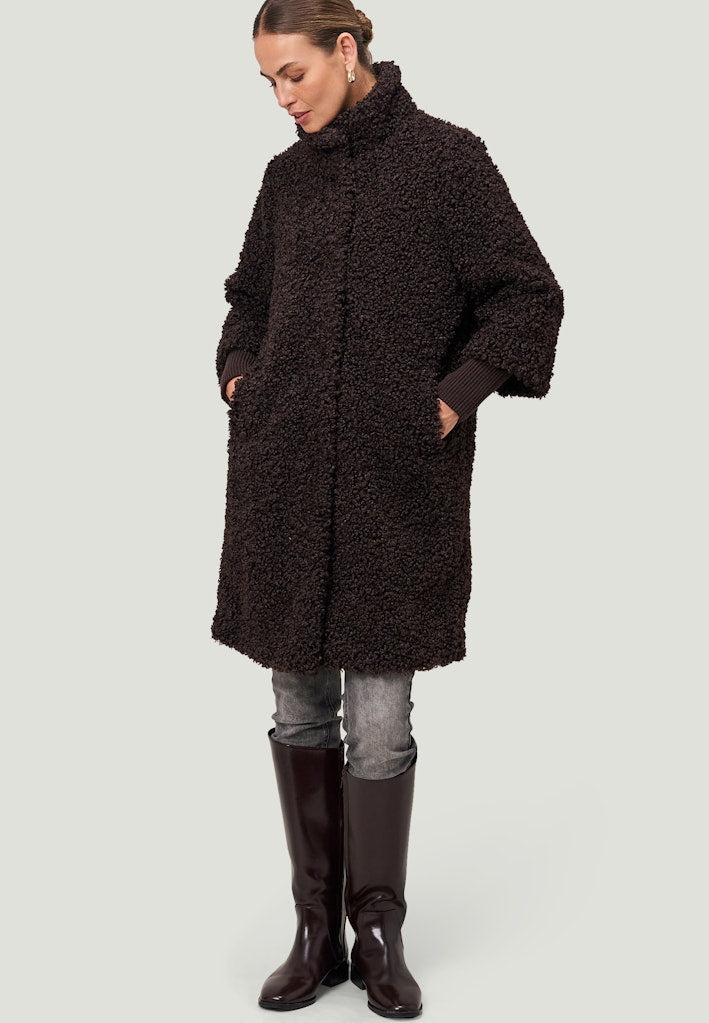 Zero Damen Mantel Chocolate Plum
