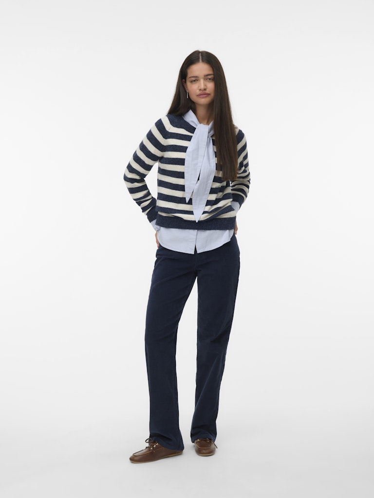 Vero Moda Damen Pullover Navy Blazer/Bir