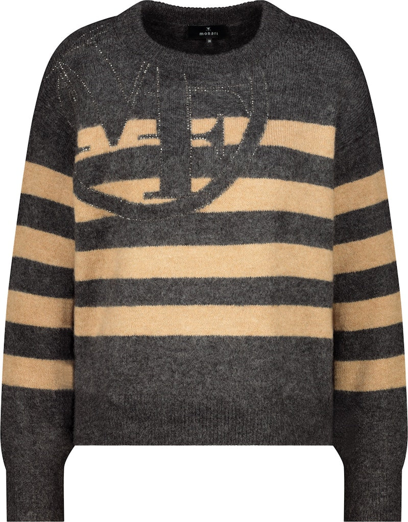 Monari Damen Pullover  Anthra Mela