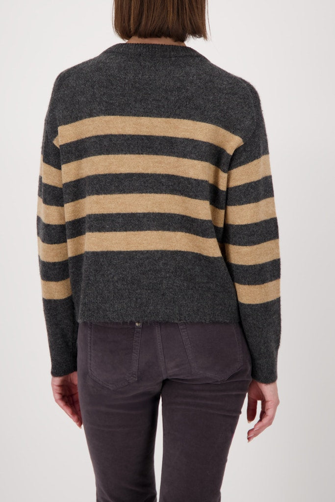 Monari Damen Pullover Anthra Mela