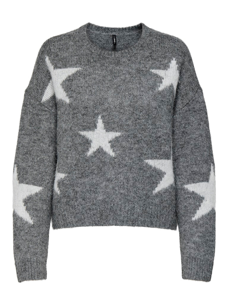 Only Damen Pullover Dark Grey Melan