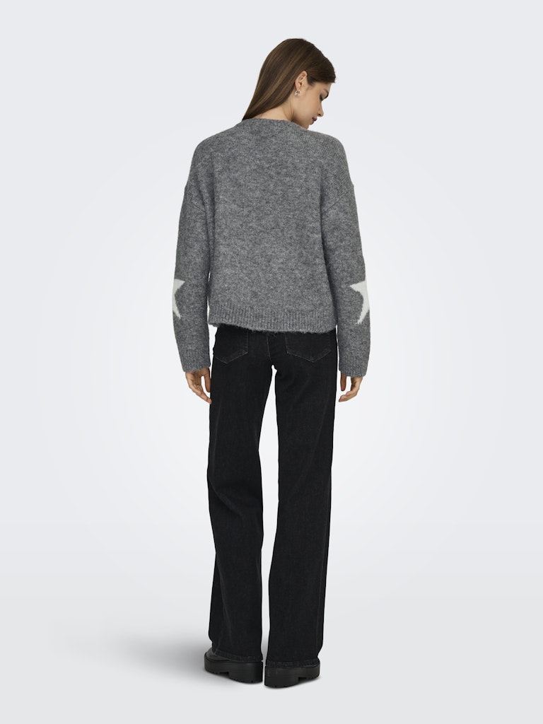 Only Damen Pullover Dark Grey Melan