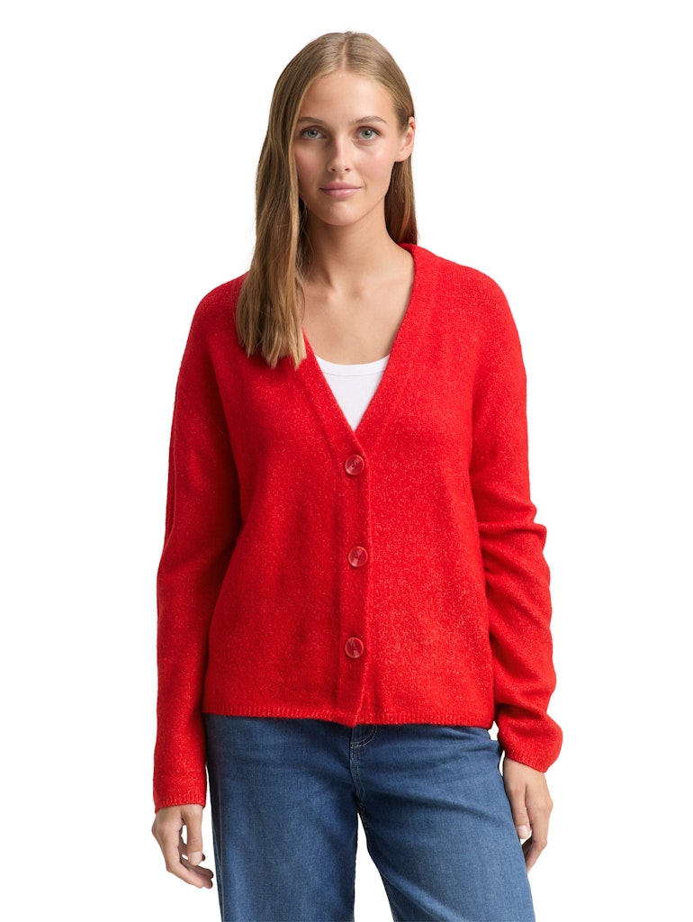 Tom Tailor denim Damen Strickjacken Brilliant Red