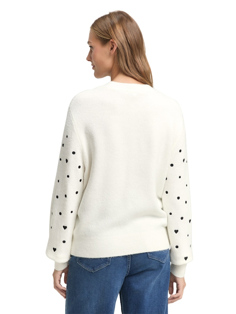 Tom Tailor denim Damen Pullover White Black Dot