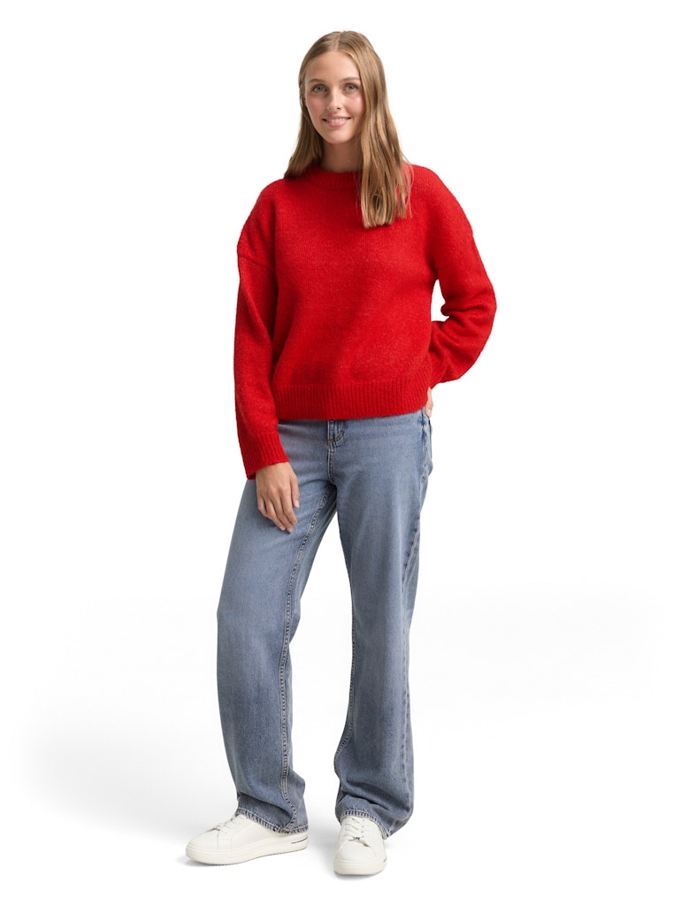 Tom Tailor denim Damen Pullover Brilliant Red