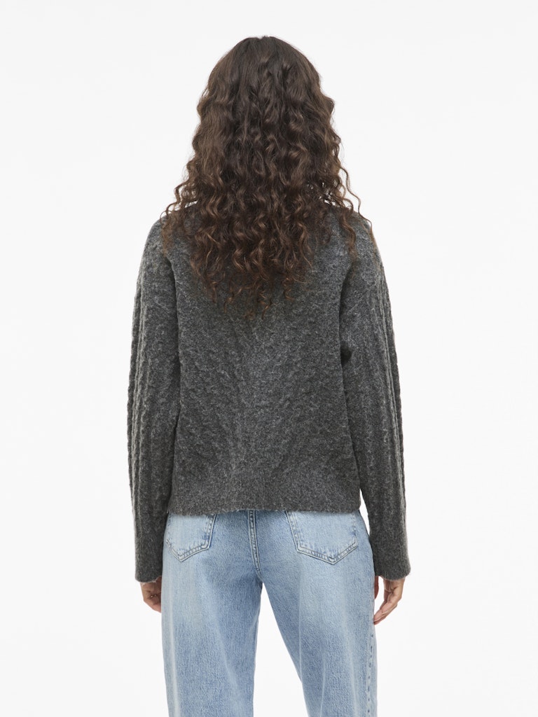 Vila Damen Pullover Dark Grey Melan