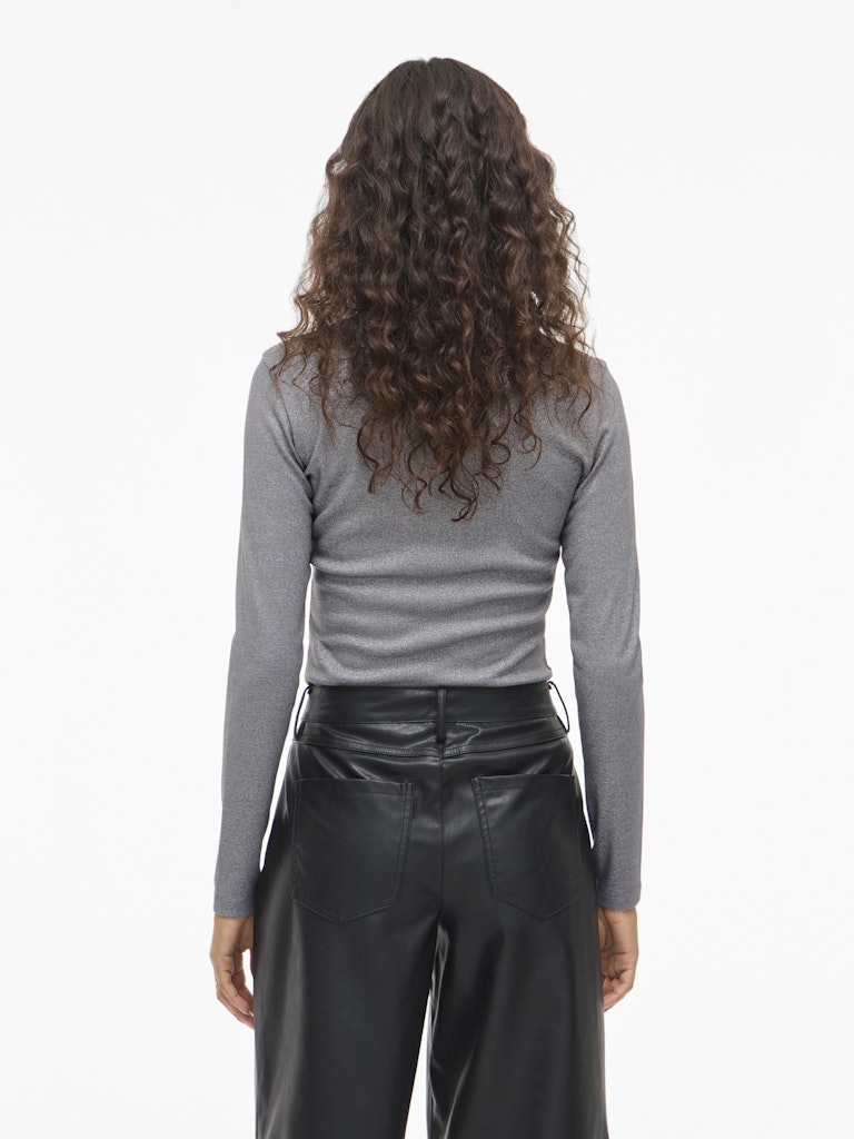 Vila Damen Tops Medium Grey Mel