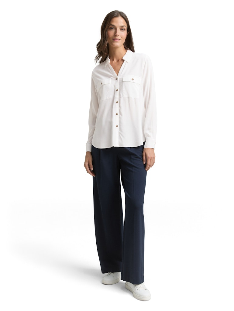 Tom Tailor Damen Blusen Whisper White