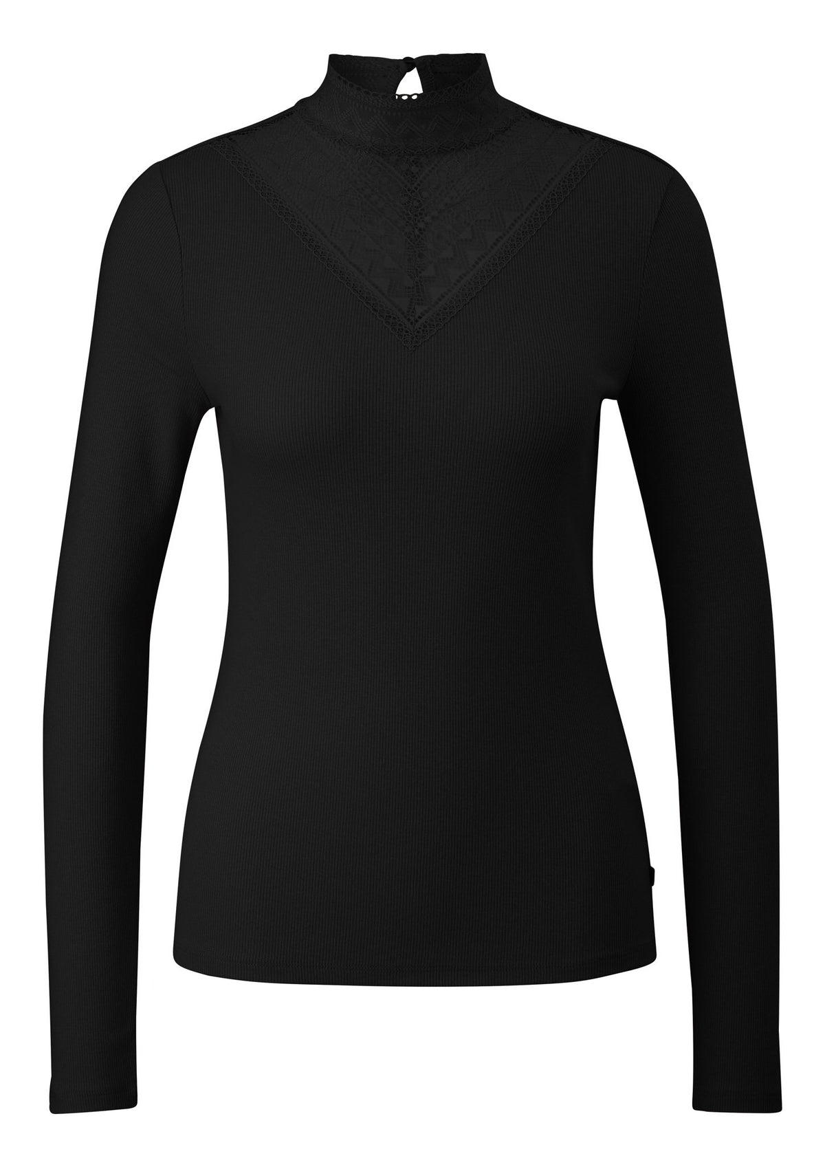 QS by S.Oliver Damen T-Shirts  Grey/Black