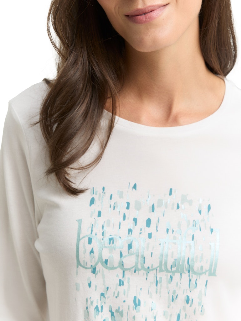 Tom Tailor Damen T-Shirts Whisper White