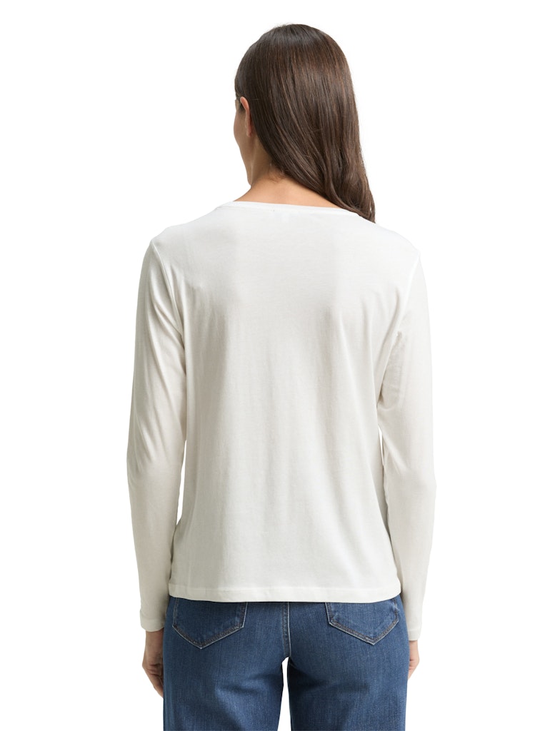 Tom Tailor Damen T-Shirts Whisper White