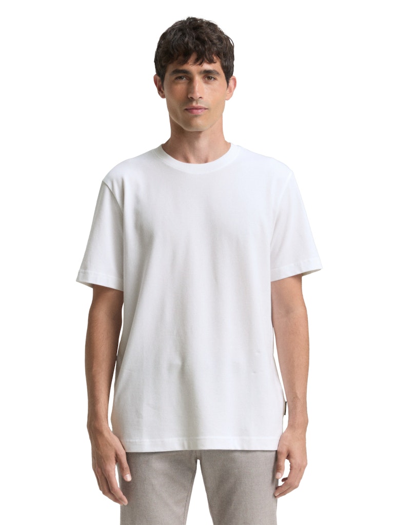 Tom Tailor Herren T-Shirts kurz White