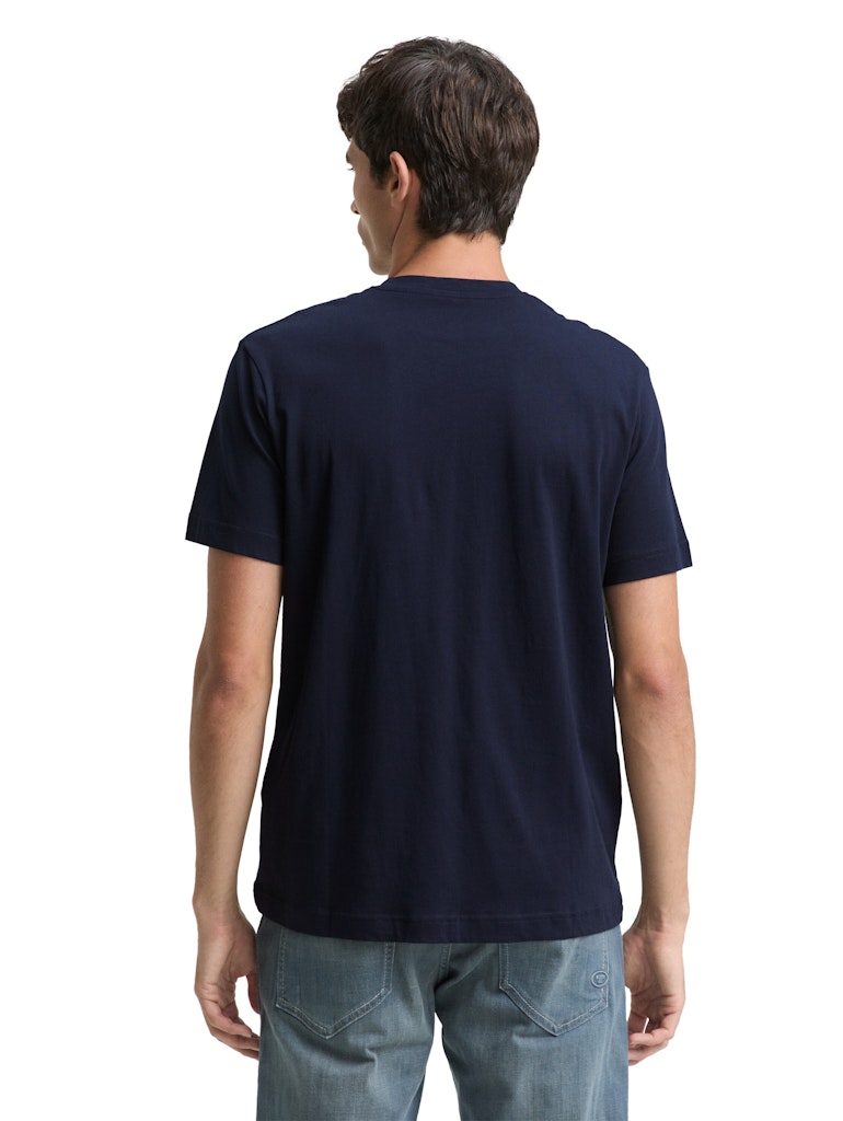 Tom Tailor Herren T-Shirts kurz Sky Captain Blu