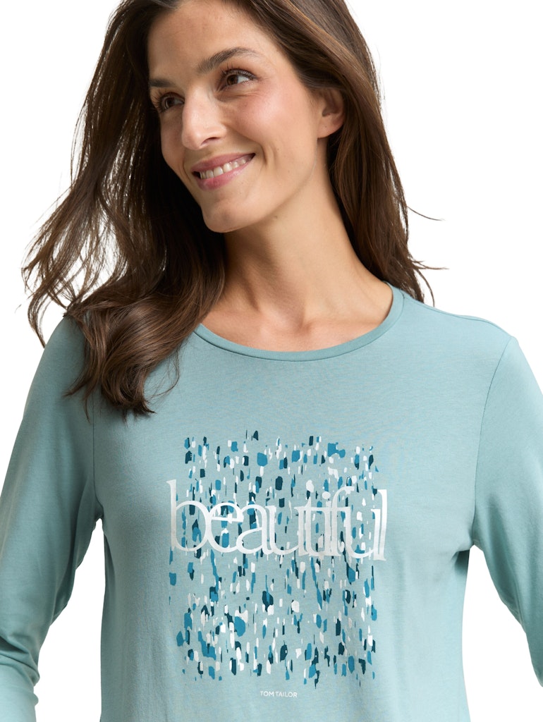 Tom Tailor Damen T-Shirts White Moss