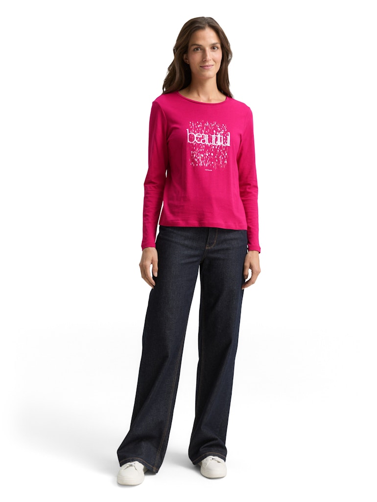 Tom Tailor Damen T-Shirts Cherry Granita