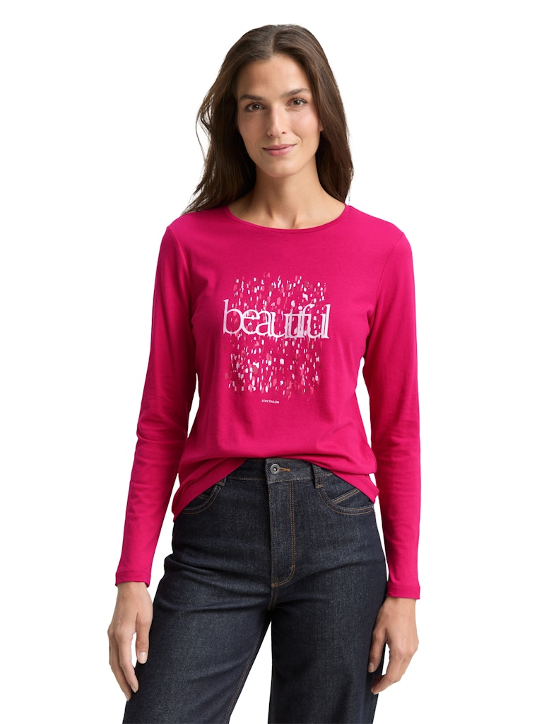 Tom Tailor Damen T-Shirts Cherry Granita