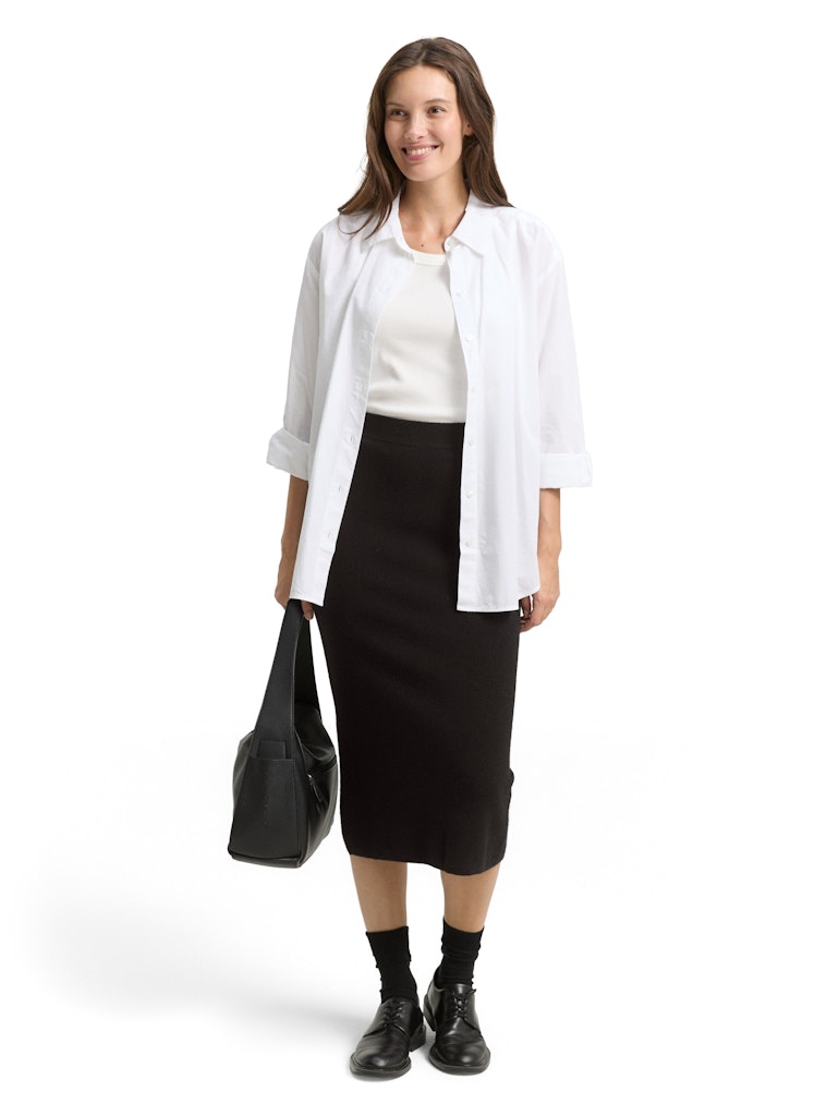 Tom Tailor Damen Rock Deep Black