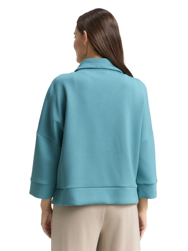 Tom Tailor Damen Sweatjacken Tropical Teal