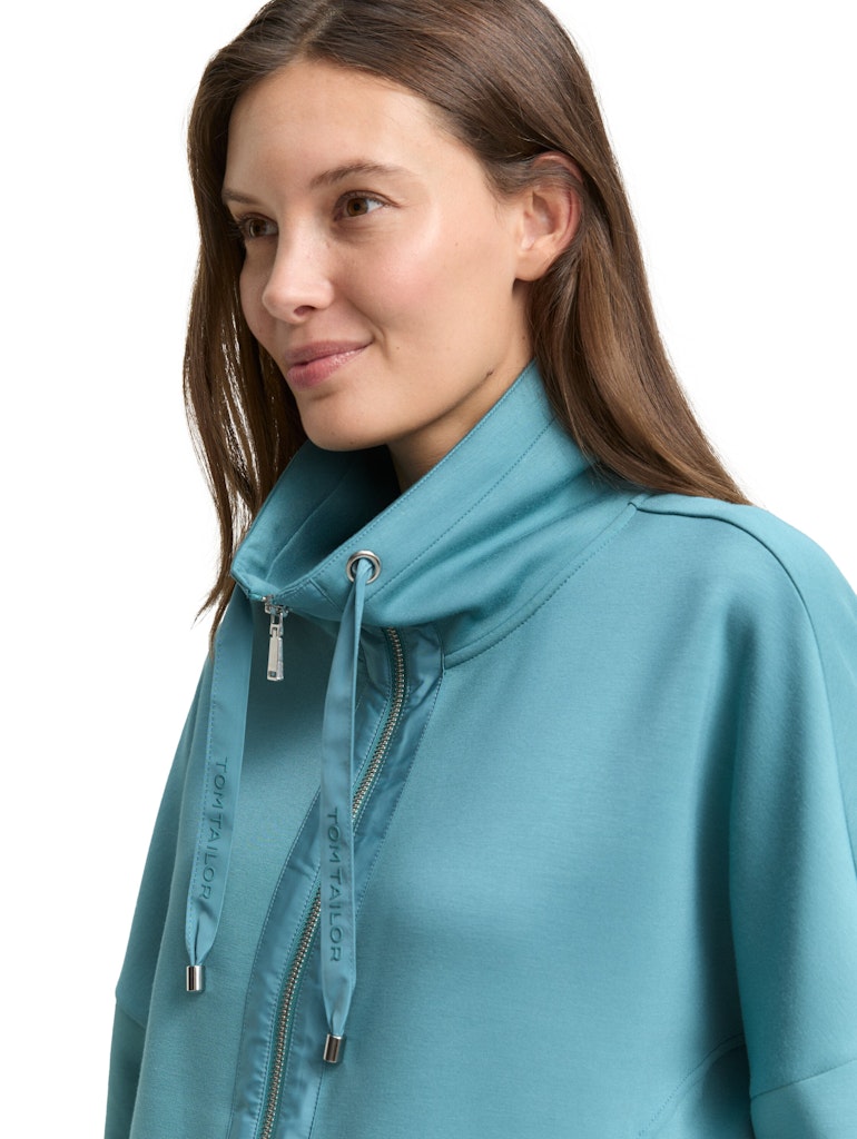 Tom Tailor Damen Sweatjacken Tropical Teal
