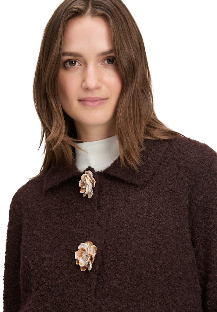 Cartoon Damen Strickjacken Chocolate Plum