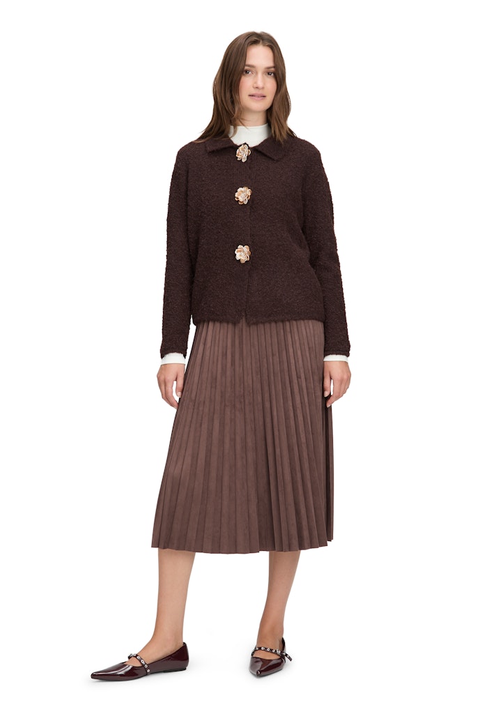 Cartoon Damen Strickjacken Chocolate Plum