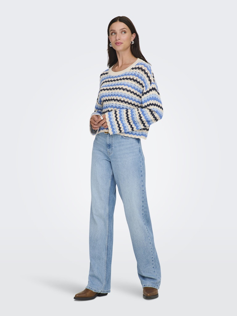 Only Damen Pullover Birch/Ultramari