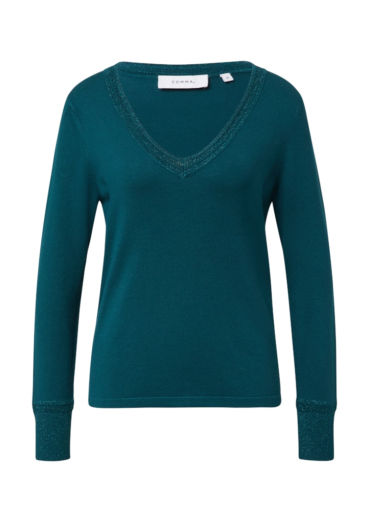 Comma Damen Pullover Blue Green