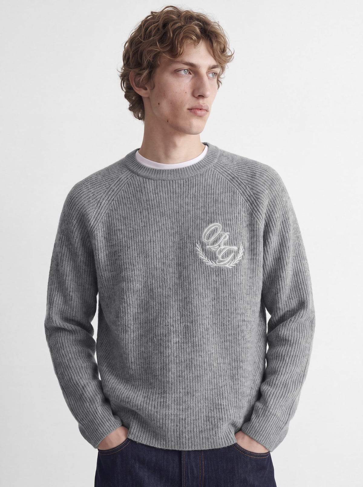 Jack & Jones Herren Pullover Light Grey Mela