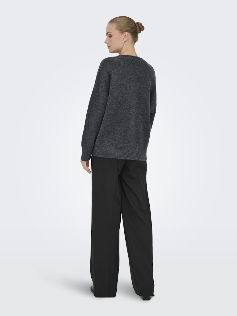 Only Damen Pullover Dark Grey Melan