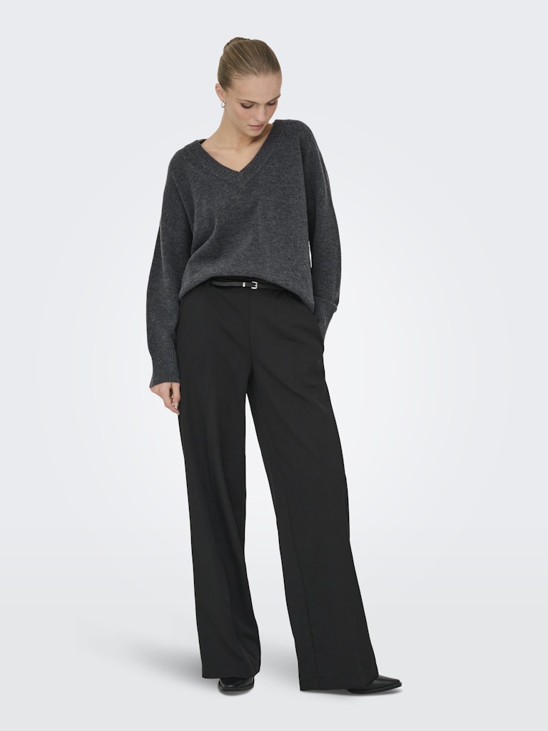 Only Damen Pullover Dark Grey Melan