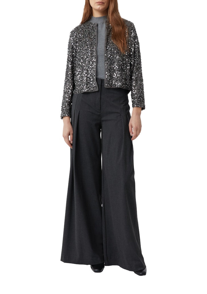 Comma Damen Blazer Grey/Black